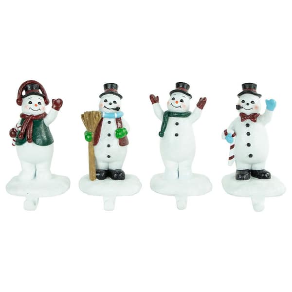 Winter Ready Glitter Snowman Christmas Stocking Holders-7in.-Set of 4