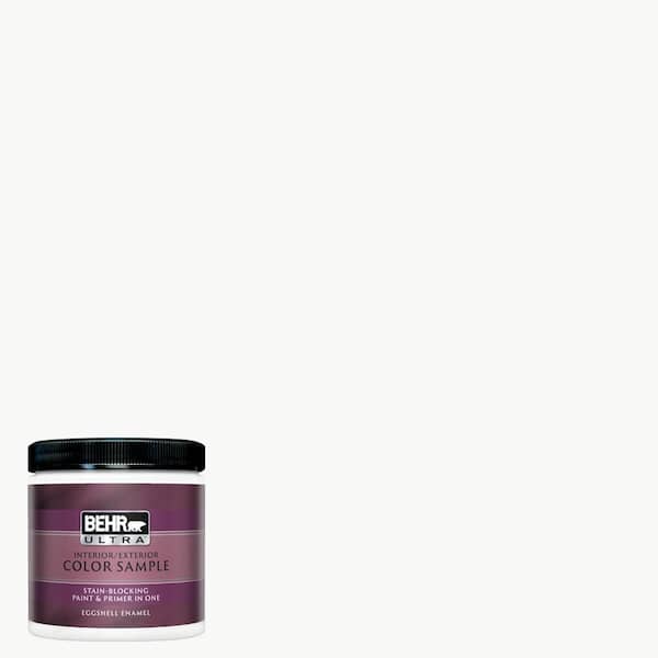 BEHR ULTRA 8 oz. Ultra Pure White Eggshell Enamel Interior Paint and Primer in One Sample