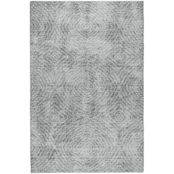 Dream Shag Premium Machine Washable Abstract ADS74 Ash 9 ft. x 12 ft. Area Rug