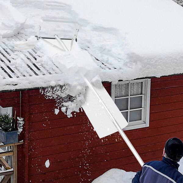 Costway 21ft Roof Snow Rake Removal Tool Lightweight W/ Adjustable