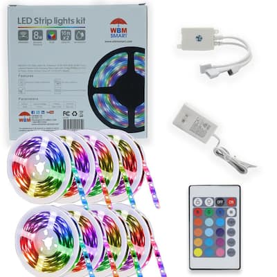 Honeywell 9.8 ft. USB or Battery Powered LED RGB Motion Activated Strip  Lights for Home Decor, Mounted Under Cabinet Lights HW-ST002-999 - The Home  Depot
