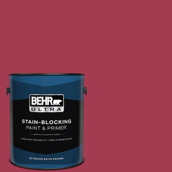 BEHR ULTRA 1 gal. #S-G-120 Strawberry Daiquiri Satin Enamel Exterior Paint & Primer