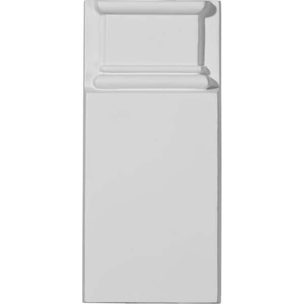 Ekena Millwork 4-1/8 in. x 1-1/8 in. x 9 in. Jefferson Plinth Block