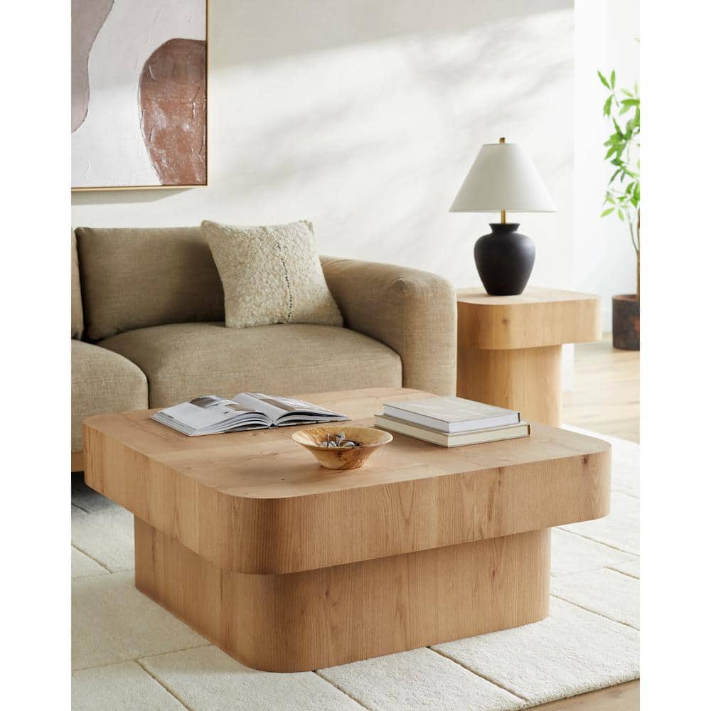 Darnell 16 in. Brown Rectangle 16 in. H x 26 in. L, Wood Coffee Table