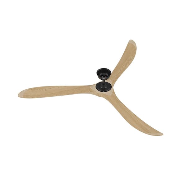 FUFU&GAGA 72 in. Natural Wood Ceiling Fan with 6-Speed