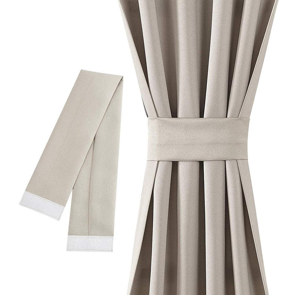 Stone Polyester Room Darkening Rod Pocket Door Curtain Panel