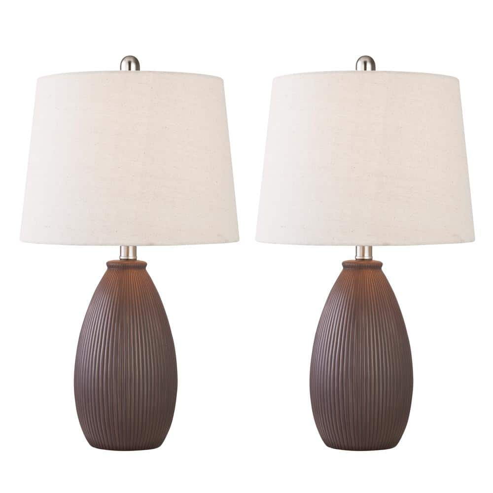 teal and brown lamp