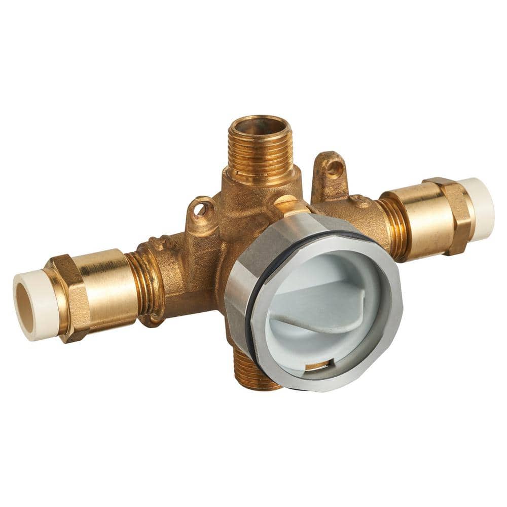 Universal Brass Shower Rough-In Valve with CPVC Inlets