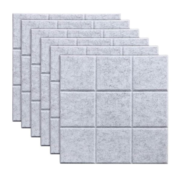 Unbranded 6-Pack Large Felt Cork Board Tiles 11.8x11.8 Bulletin Board for Wall with 30 Push Pins Easy Stick Notice Board