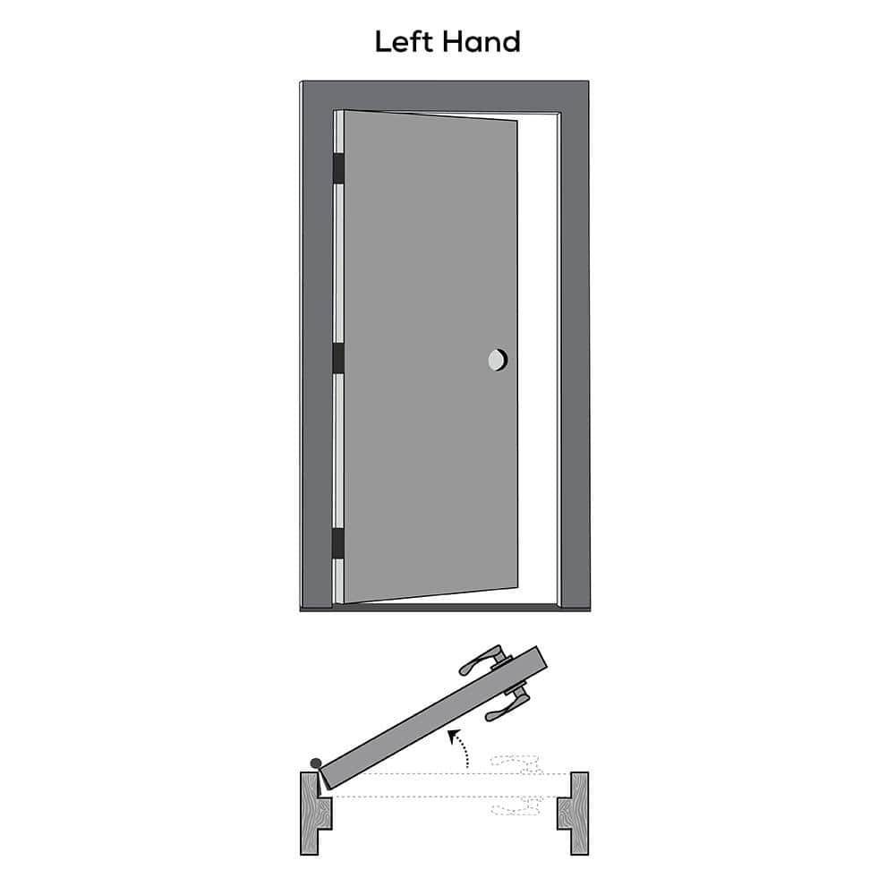 Primed White MDF 15-Lite Clear Glass Left-Hand Prehung Interior Door