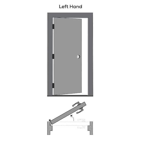 MMI Door - 30 in. x 80 in. Left Hand Unfinished Pine Full-Lite Frost Pantry Design Single Prehung Interior Door