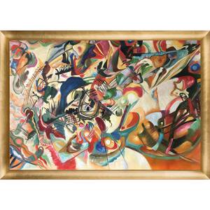 Composition VII, 1913 by Wassily Kandinsky Gold Luminoso Framed Abstract Oil Painting Art Print 27 in. x 39 in.