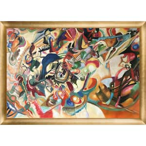 Composition VII, 1913 by Wassily Kandinsky Gold Luminoso Framed Abstract Oil Painting Art Print 27 in. x 39 in.