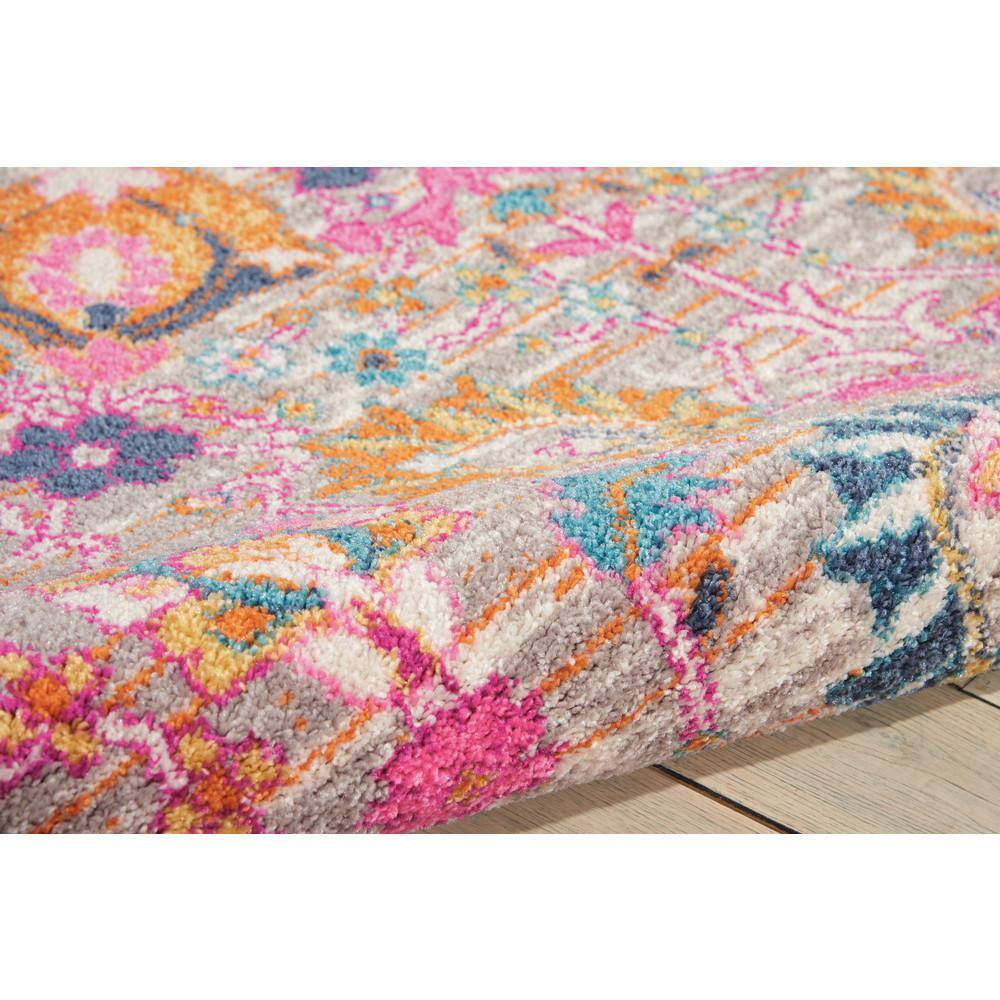 Elysian Silver Floral 5'3" x 7'3" Synthetic Area Rug
