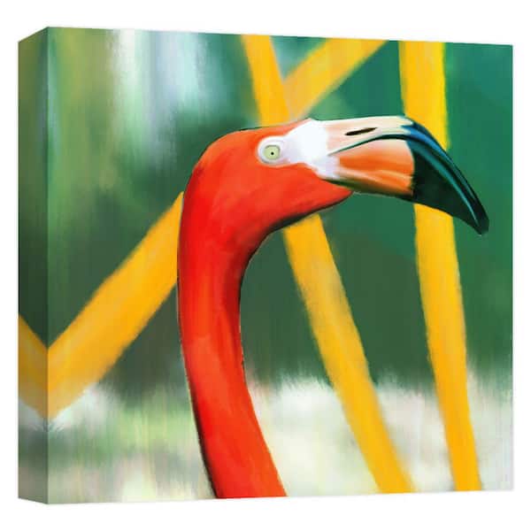 PTM Images "Flamingo Sight'' Canvas Abstract Wall Art 15 in. x 15 in.