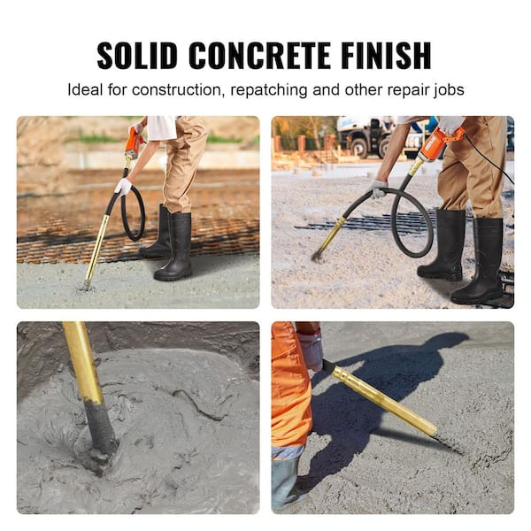 SKYSHALO Handheld Concrete Vibrator, 800W Electric Vibrator 13000 VPM, 6.6 ft. / 2 m Shaft Rod, Portable, Remove Air Bubble