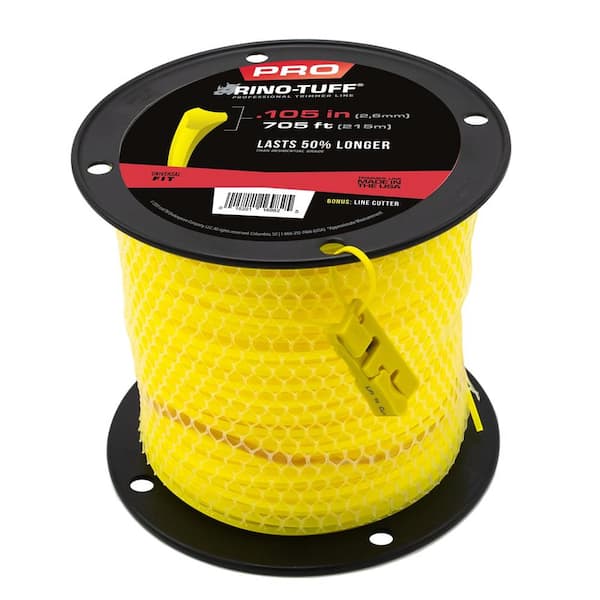 Rino-Tuff Universal Fit .105 in. x 705 ft. Pro Replacement Line for Gas  String Grass Trimmer Part/Lawn Edger 16982 - The Home Depot