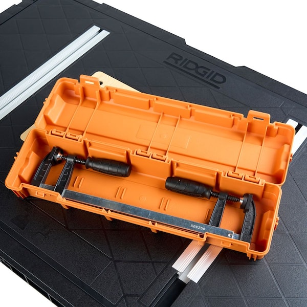RIDGID 22 in. W x 34.6 in. D Portable Work Table with Plastic Top RIDGID 22 in. W x 34.6 in. D Portable Work Table with Plastic Top