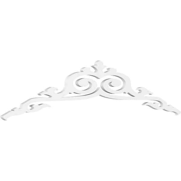Ekena Millwork 1 in. x 72 in. x 15 in. (5/12) Pitch Baile Gable Pediment Architectural Grade PVC Moulding
