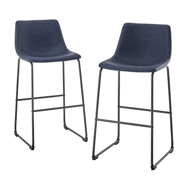 Navy blue bar stools set of 3 hot sale