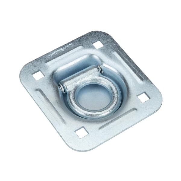 CargoSmart 3/8 in. Standard Duty Bolt-On Recessed Mount D-Ring with Back Plate and 1,667 lb. Safe Work Load - 1 pack