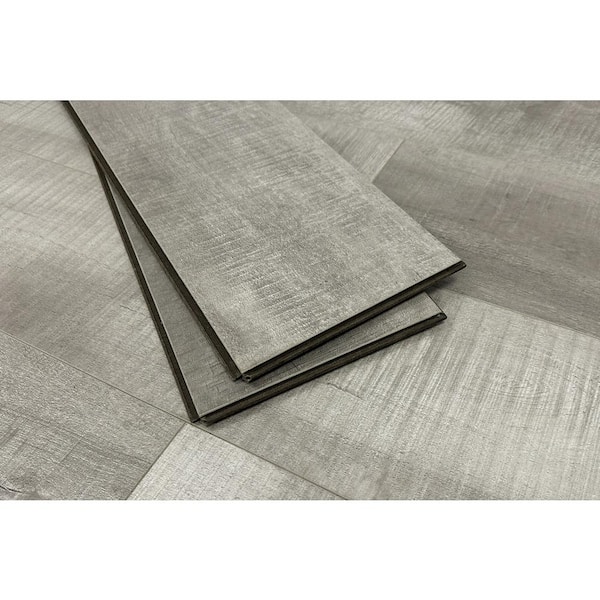 Montserrat Take Home Sample - Summa Intrepid Nickel 7.75 in. W HDF Waterproof AC5 Click Lock Laminate Wood Flooring