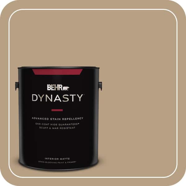 BEHR DYNASTY 1 gal. Home Decorators Collection #HDC-AC-12 Craft Brown Matte Interior Stain-Blocking Paint & Primer