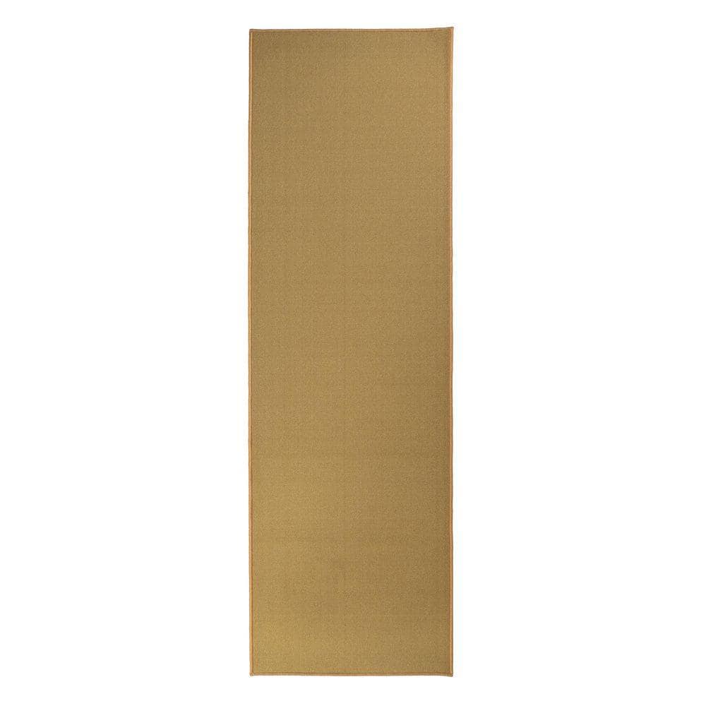 RugStylesOnline Rubber Collection Solid Beige 36 in. Width x Your ...