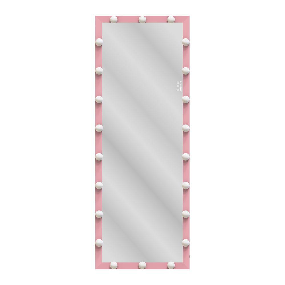 23.3 in. W x 0.91 in. H Hollywood Pink Standing Full Length Vanity Mirror w