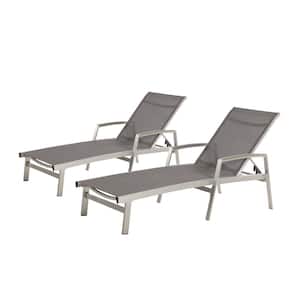 Jeremy Gray 2-Piece Metal Outdoor Chaise Lounge