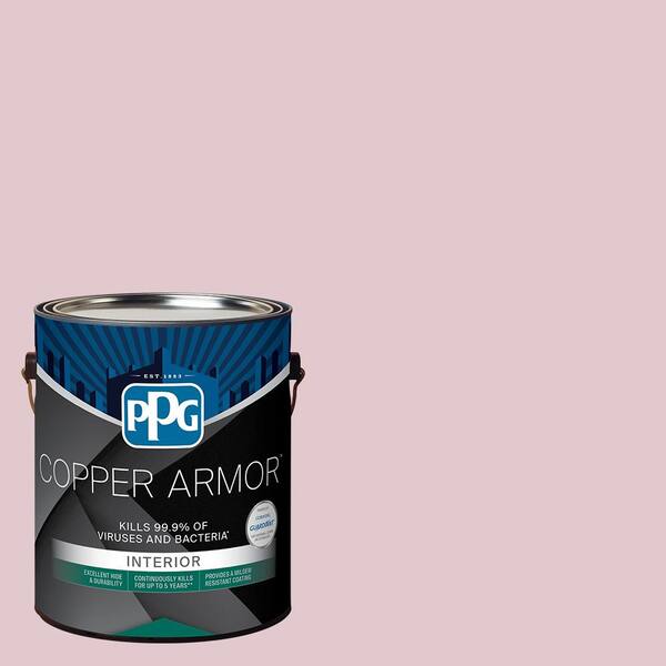 COPPER ARMOR 1 gal. PPG1048-3 Rose Cloud Eggshell Antiviral and Antibacterial Interior Paint with Primer