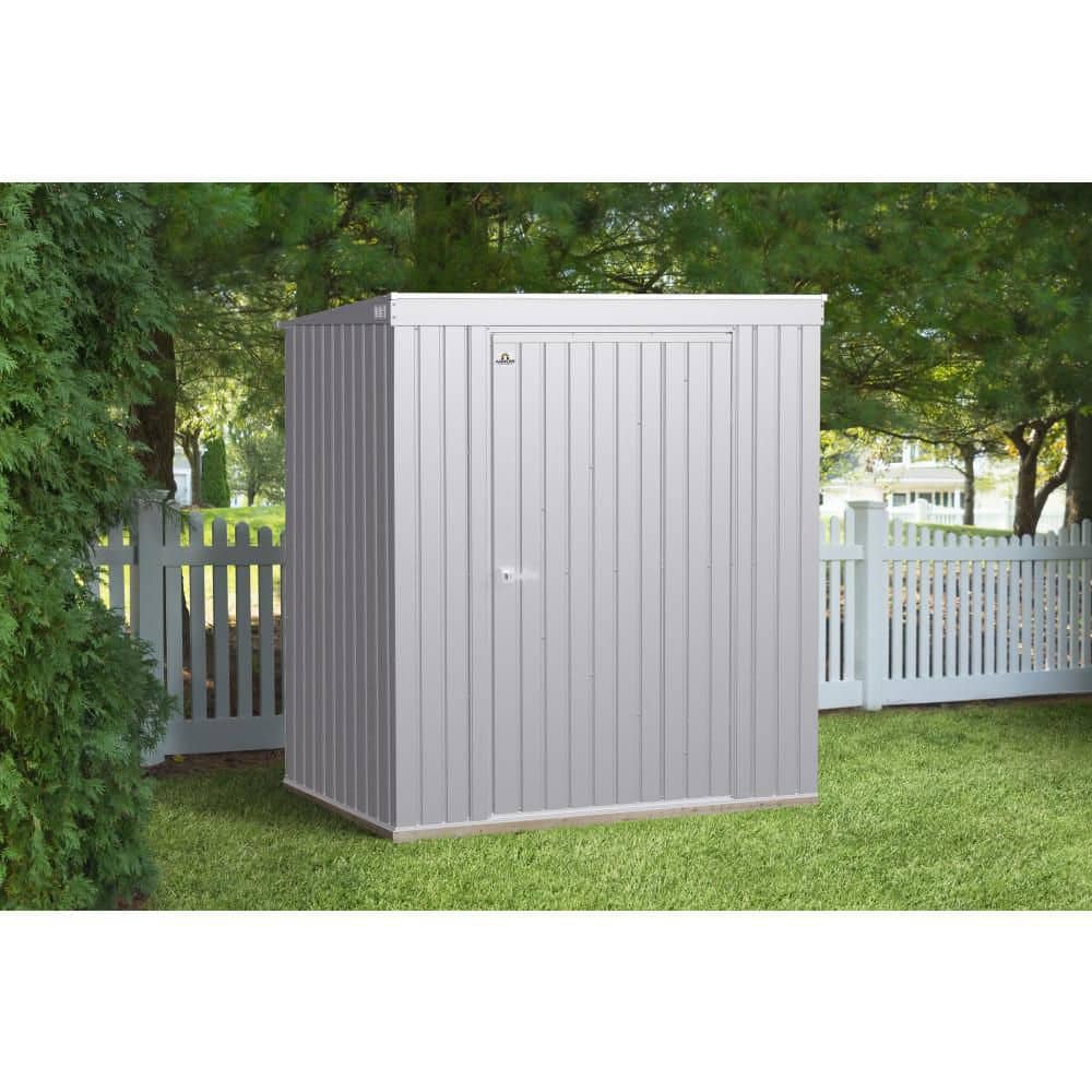 6 ft x 4 ft Silver Galvanized Steel Storage Shed
