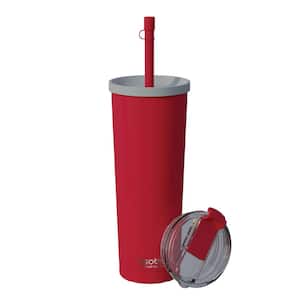 27 oz. Double Walled Vacuum Insulated Red Stainless Steel Travel Tumbler