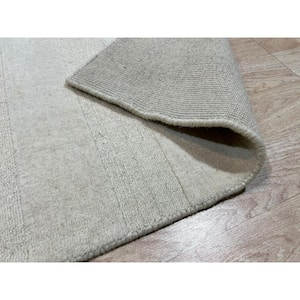 9 ft x 12 ft. White Elegant and Durable Hand Knotted Luxurious Modern Knotted Wool Rectangle Indoor/Outdoor Area Rugs