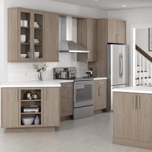Designer Series Edgeley Assembled 33x34.5x20.25 in. EZ Reach Corner Base Kitchen Cabinet in Driftwood