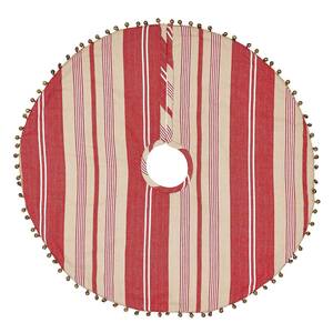 VHC Brands 21 in. Vintage Stripe Candy Apple Red Farmhouse Christmas ...
