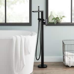 Berwyn Single-Handle Freestanding Tub Faucet with Hand Shower in Matte Black