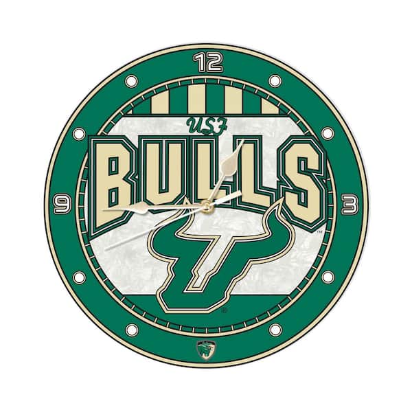 The Memory Company NCAA - 12 in. South Florida Art Glass Clock