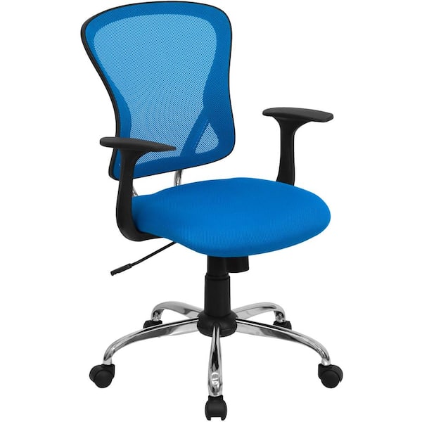 Flash Furniture Mesh Swivel Ergonomic Task Chair in Blue