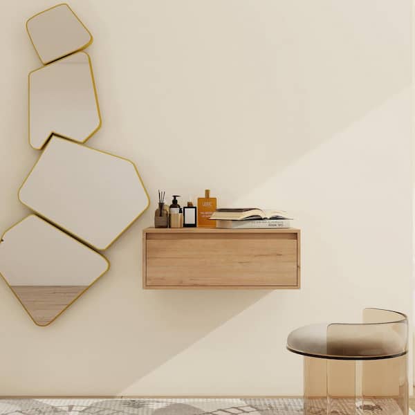 29.13 in. W x 17.94 in. D x 11 in. H Bathroom Storage Wall Cabinet in Light Brown