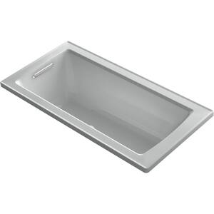 Archer 60 in. Rectangular Drop in Air Combination Bathtub with Bask Heated Surface in Ice Grey