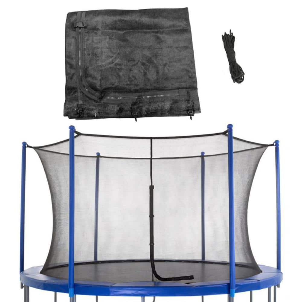 Machrus Universal Trampolines Safety Net Fits 12 ft. Round Trampoline Frame with any amount of poles