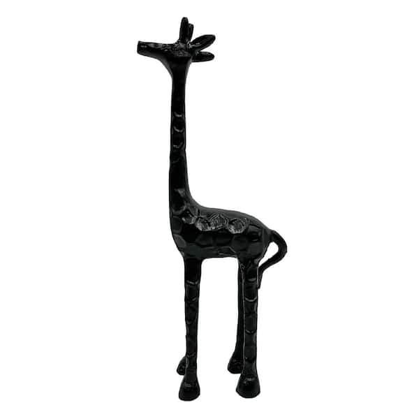 Black 13 in. x 2 in. Aluminum Decorative Metal Statue