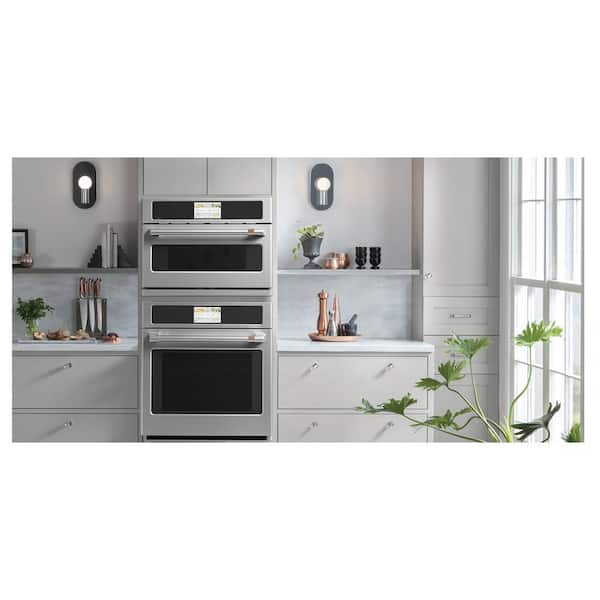 Café™ 30 in. Combination Double Wall Oven with Convection and Advantium®  Technology - CTC912P2NS1 - Cafe Appliances