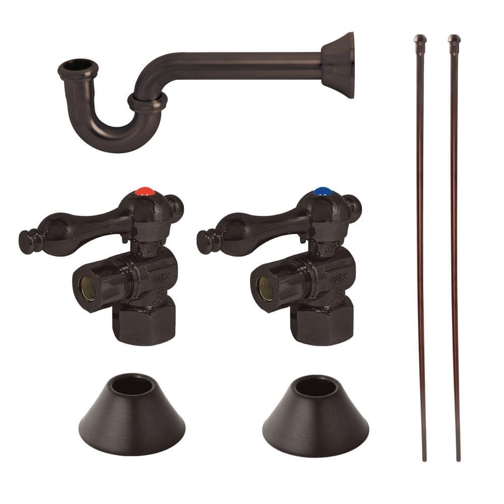 Kingston Brass Trimscape Traditional 11/4 in. Brass Plumbing Sink Trim Kit with PTrap in Oil