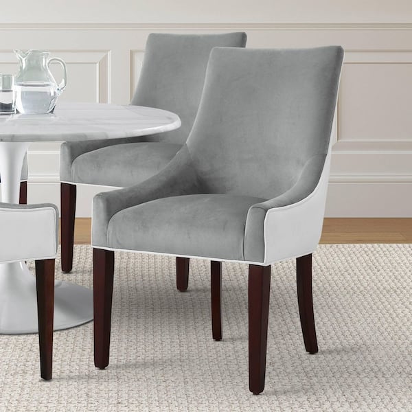 Smoke Polyester Upholstered Dining Chair MX B05063792 The Home Depot