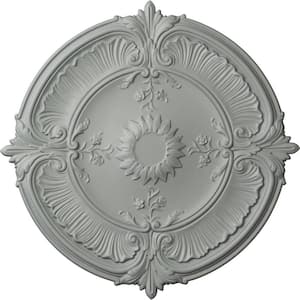30-1/8" x 1-1/2" Attica Acanthus Leaf Urethane Ceiling (Fits Canopies up to 3-1/4"), Primed White