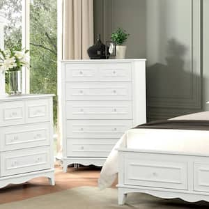 Underhill White 6-Drawer 36.5 in. Chest of Drawers