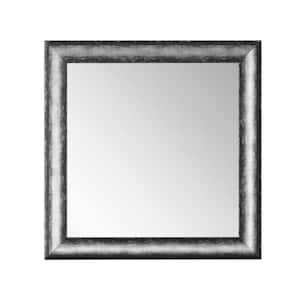 Medium Rectangle Silver/Black Contemporary Mirror (33 in. H x 33 in. W)