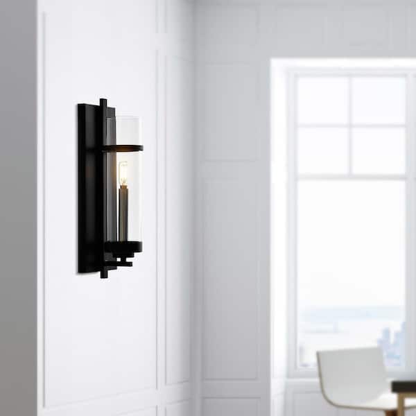 Sierra 1 Light Wall Sconce With Black Finish